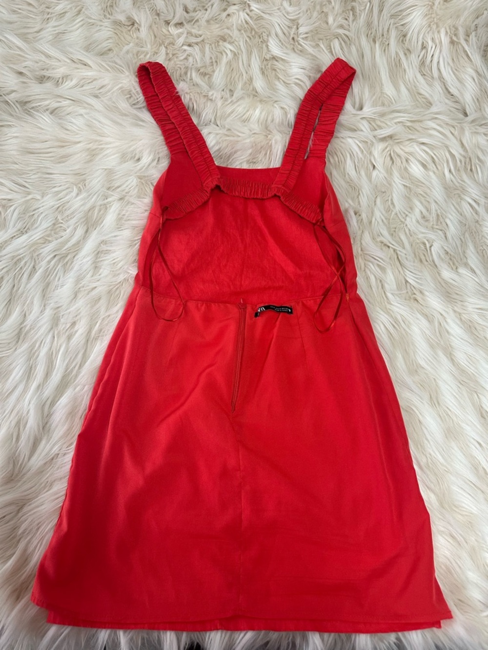 ZARA Red Mini Dress Size Small | Sleeveless Strappy | Minimalist Chic - Picture 7 of 11